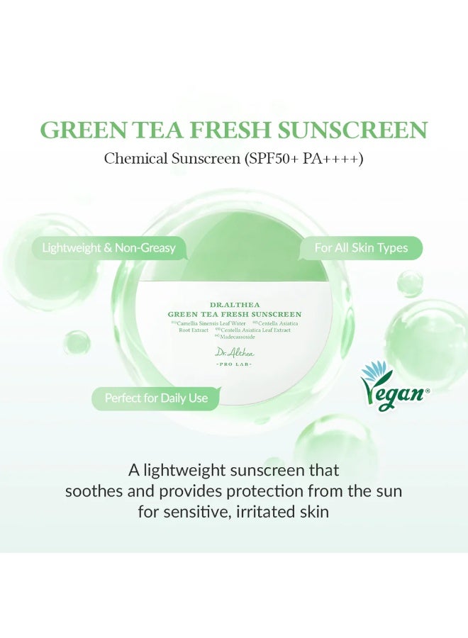 دي آر.ألثيا Dr.Althea Green Tea Fresh Sunscreen | Lightweight, Watery, Fast-Absorbing | UV Protection  |Soothing, Perfect for Sensitive Skin - Image 2